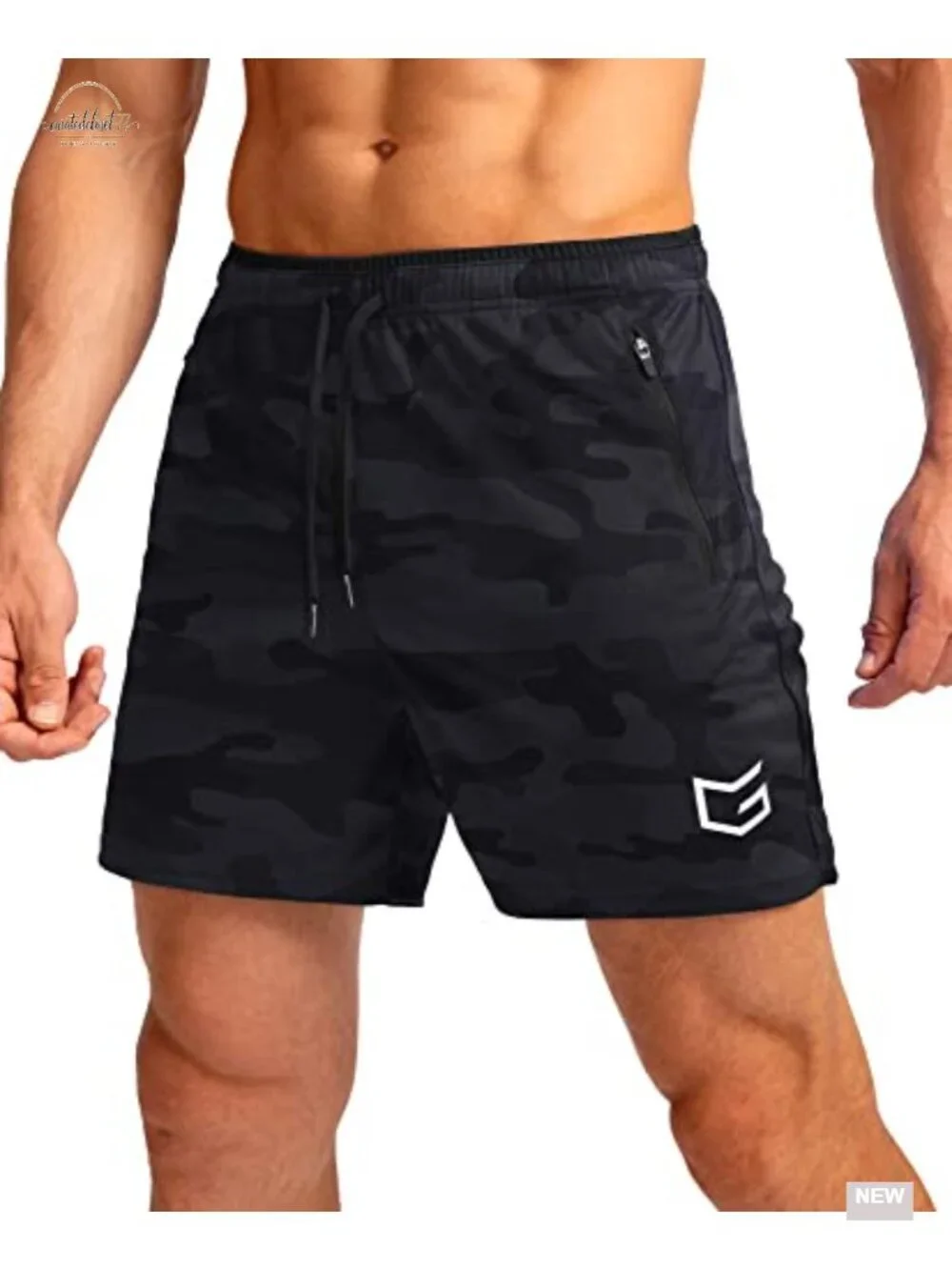 Men's Quick Dry Athletic Running Shorts with Zipper Pockets 5
